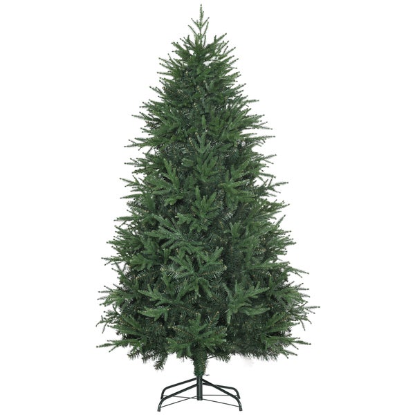 HOMCOM Weihnachtsbaum, 114L x 114B x 180H cm, PVC, Grün