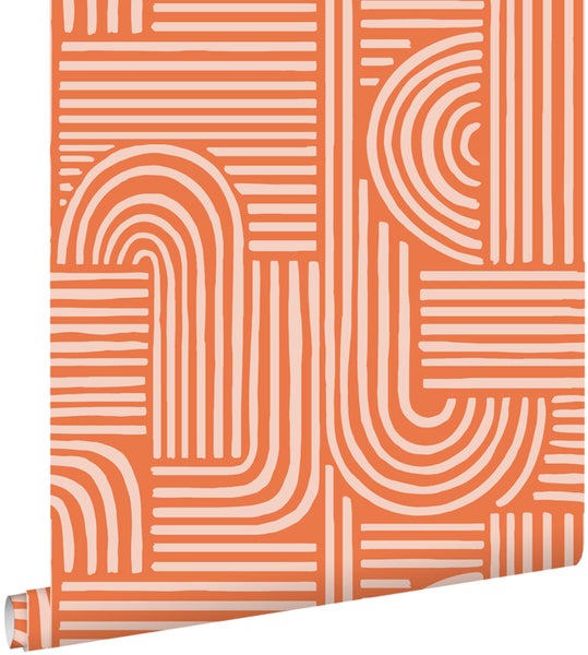 Tapetenrolle mit abstraktem Linienmuster