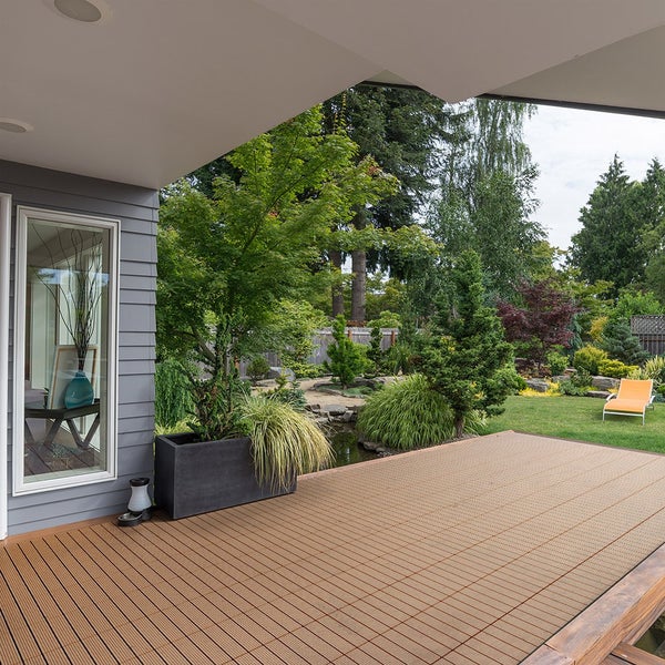 Home Deluxe WPC Holzfliesen BAVARO - 6m²,  Teak