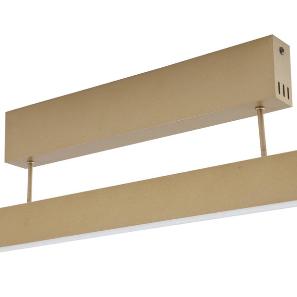 Lucande LED Smart Home Deckenlampe Mylosh dimmbar mit Leselampe (Modern) in Gold / Messing aus Aluminium (1 flammig, ) - Deckenleuchte Lampe Wohnzimmerleuchte