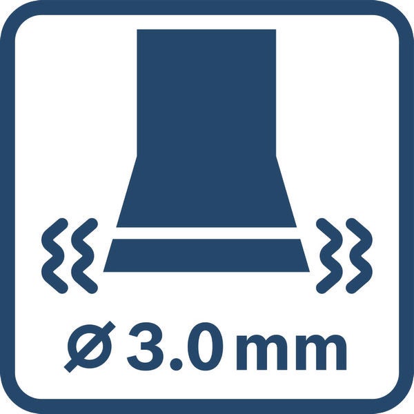 Symbol für Absaugvorrichtung mit 3.0 mm Durchmesser