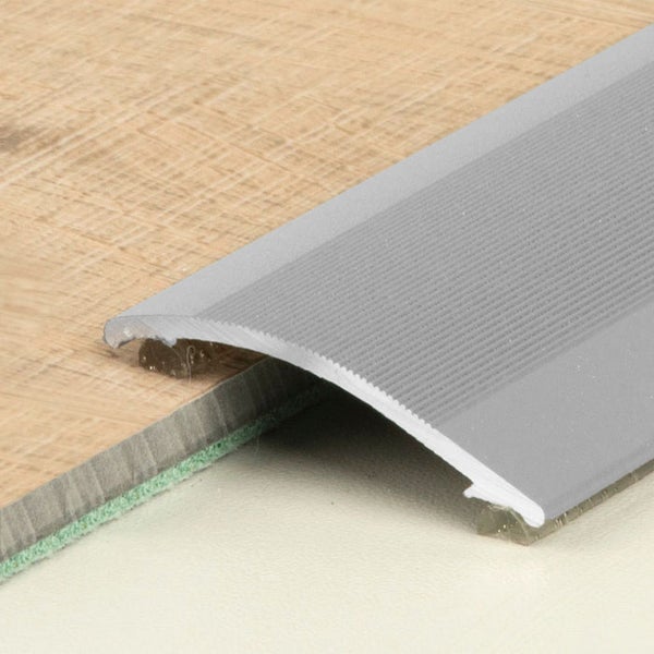 FLOORDIREKT Anpassungsprofil - aus Aluminium - Höhenausgleich bis 11 mm - Selbstklebend - 38 mm - Silber - 100 cm