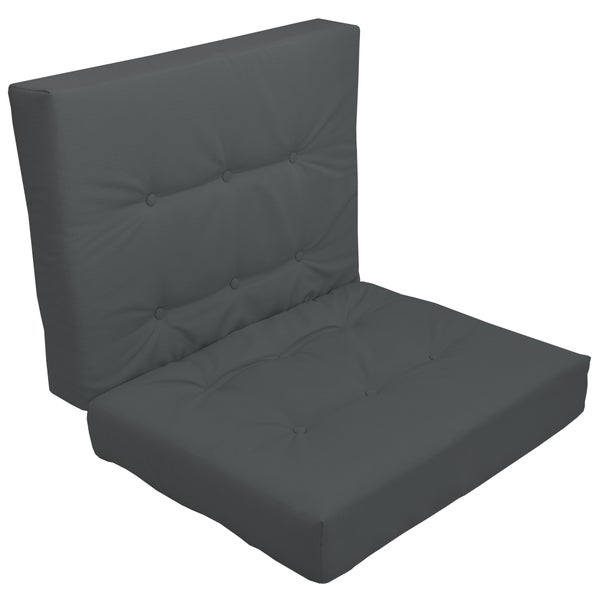 Beautissu ECO Elements Palettenkissen Sitz 120x80x15cm Graphitgrau
