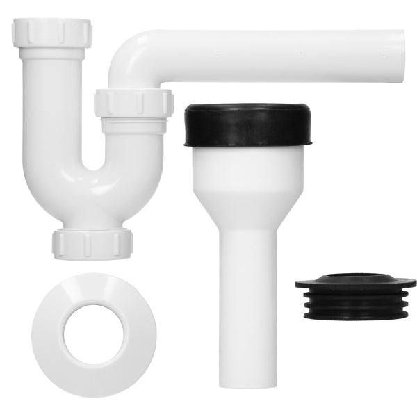 ECD Germany Urinal Pissoir Siphon Flaschensiphon Geruchsverschluss Ablaufgarnitur Aufputz Ø50 x 32 mm