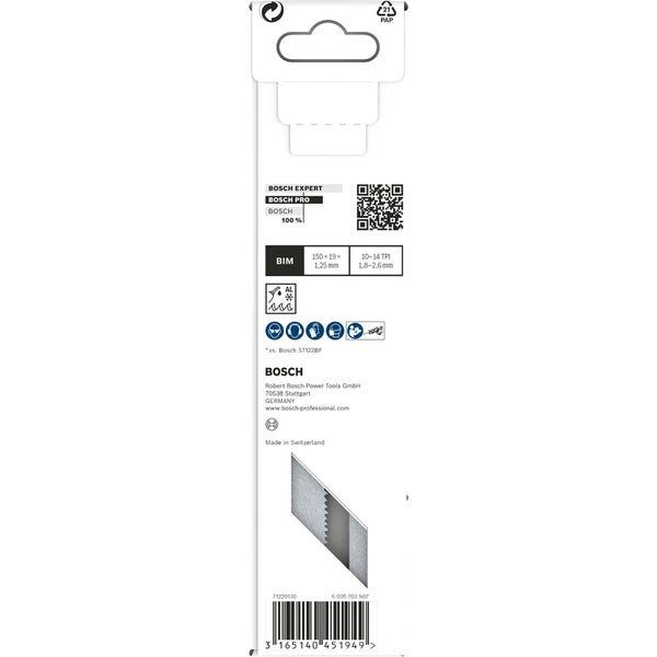 Bosch PRO Metal Demolition S925VF Blatt 1,25 x 19 x 150 mm 5-tlg. - 2608657407