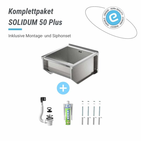 Komplettpaket Solidum 50 Plus inklusive Montage- und Siphonset
