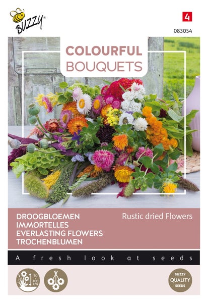 Buzzy Colorful Bouquets Packung Trockenblumen-Samen