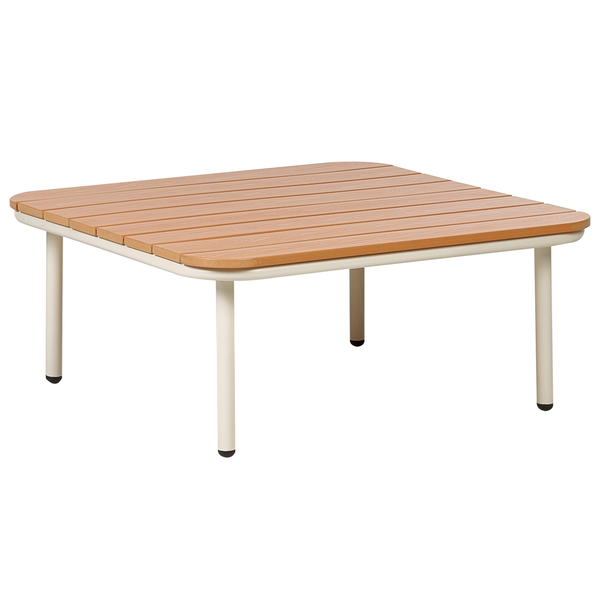 Outdoor Couchtisch SENISE 74 cm 74 cm Metall Braun