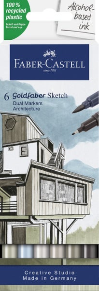 Faber-Castell Goldfaber Sketch Marker Architektur 6er Set
