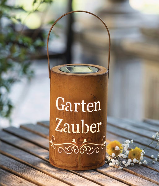 FRANK FLECHTWAREN | Solar-Laterne Gartenzauber, METALL, KUNSTSTOFF, 14,5 x 12 x 20 cm