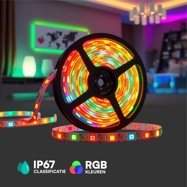 LED Band auf einer Spule mit IP67 Schutzart und RGB Farben