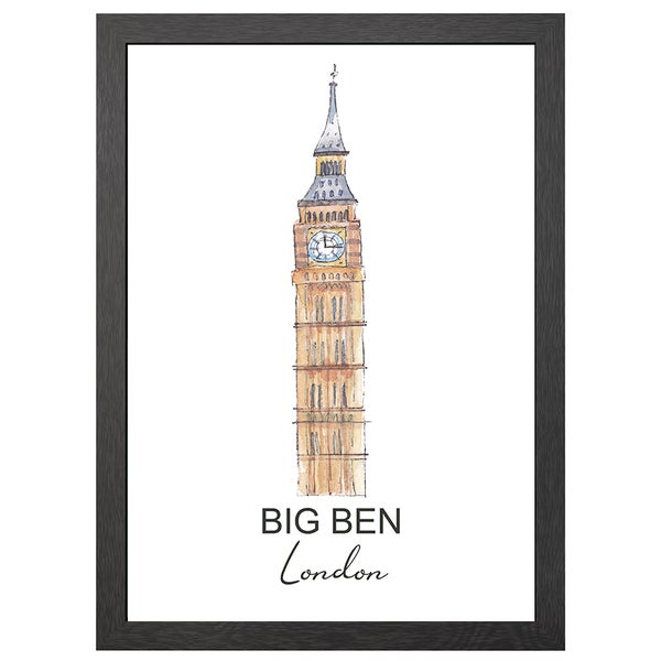 Big Ben London Poster Im A2-Rahmen - Joyin