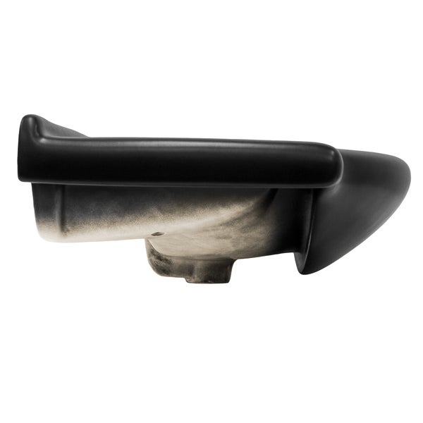 ML-Design Waschbecken Keramik Schwarz matt 77x50,5x22,5 cm Oval, Einbauwaschbecken mit Hahnloch, Überlauf, Aufsatzwaschbecken Einbauwaschtisch Waschschale Waschplatz Handwaschbecken, für Badezimmer