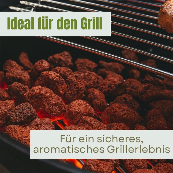 Lavasteine im Grill