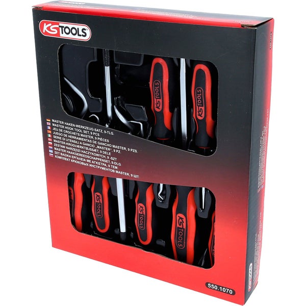KS TOOLS Master Haken-Werkzeug-Satz 9tlg. - 550.1070