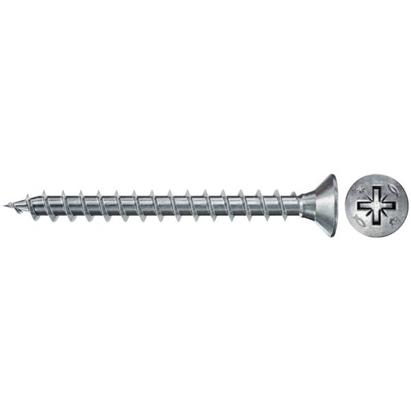 Fischer 1.000x Power-Fast II FPF II CZF 3 x 20  mm BC  Senkkopf mit Kreuzschlitz PZ1 Vollgewinde galvanisch verzinkt blau passiviert - 670029