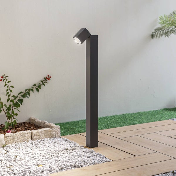 Lindby Außenleuchte Othil (spritzwassergeschützt (Modern) in Alu aus Aluminium (1 flammig, GU10) - Wegeleuchte Pollerleuchte Wegelampe Sockelleuchte