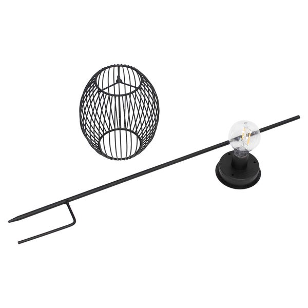 FRANK FLECHTWAREN | LED-Stecker Solar, 14,5 x 14,5 x 77 cm , METALL, KUNSTSTOFF