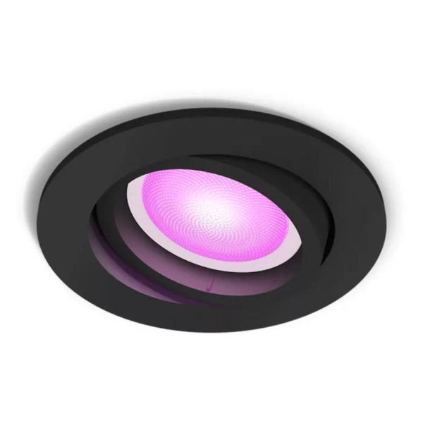 Philips Hue Bluetooth White & Color Ambiance Einbauspot Centura in Schwarz 4,2W 350lm GU10 1er Set