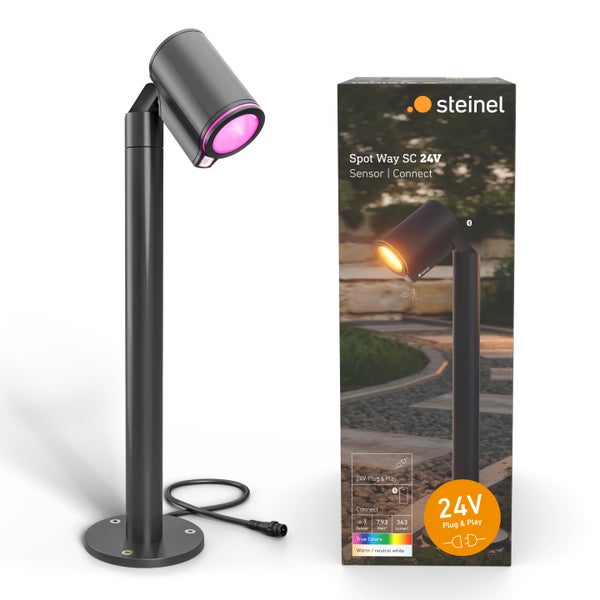 Steinel LED Wegleuchte Spot Way SC 24 Volt mit Sensor und Bluetooth Steuerung inklusive Verpackung
