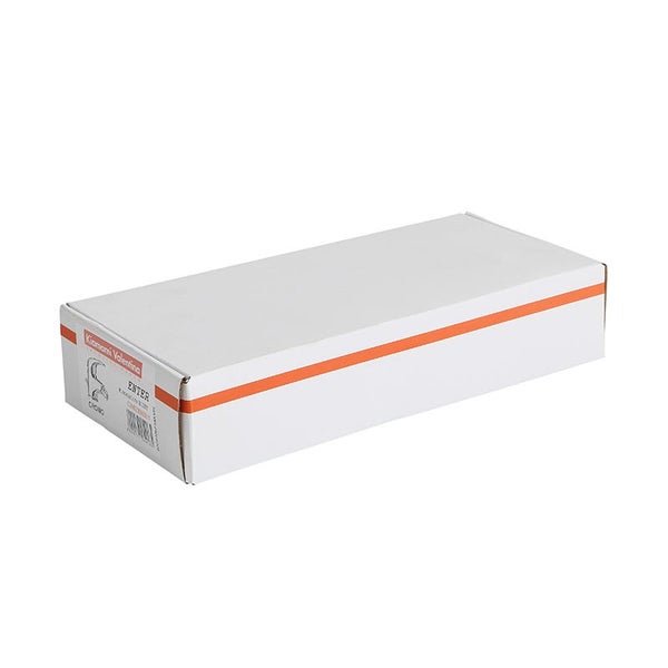 Weiße Kartonverpackung für die Kiamami Valentina Badarmatur Serie Enter in Chrom.