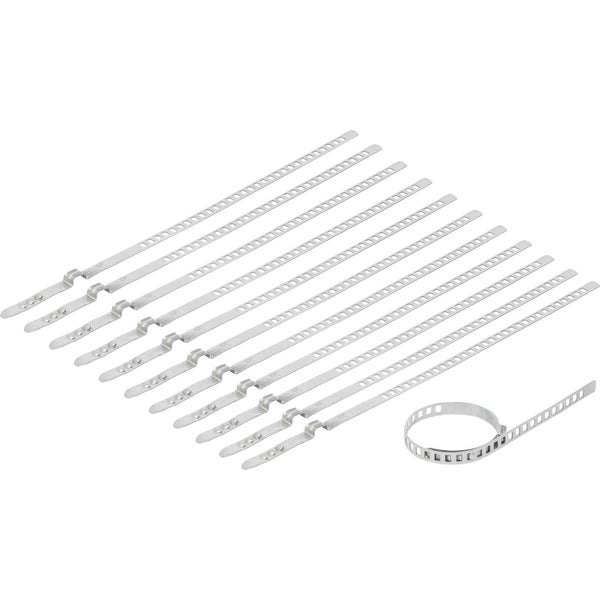 Mehrere Kabelbinder aus Metall