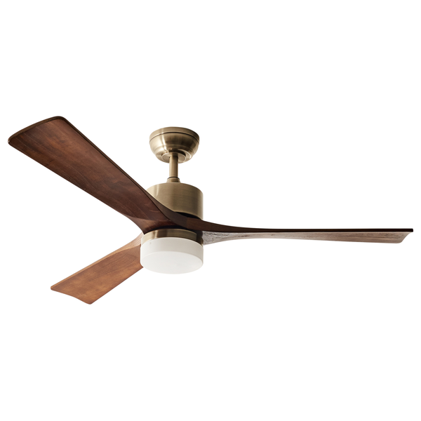 Deckenventilator mit drei Flügeln und integrierter Lampe