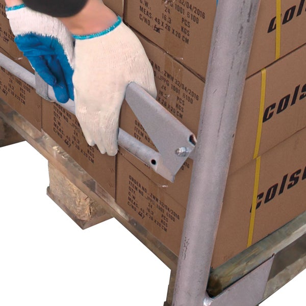 VARIOfit Palettenaufsatz Typ 65k mit Klemmvorrichtung aus verzinktem Stahl 1200x800mm Maße, 1000mm Höhe