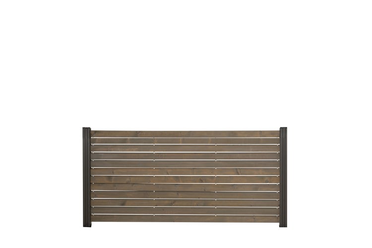 GartenLand Rhombus Holz Zaun Craftwood ca. 180 x 87 cm Skandinavische Kiefer Grau FSC® Ohne Pfosten Ohne Abschlussleiste