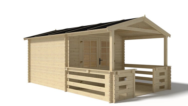 Überdachung für Veranden, Terrassen und Gartenhäuschen - 3x3m