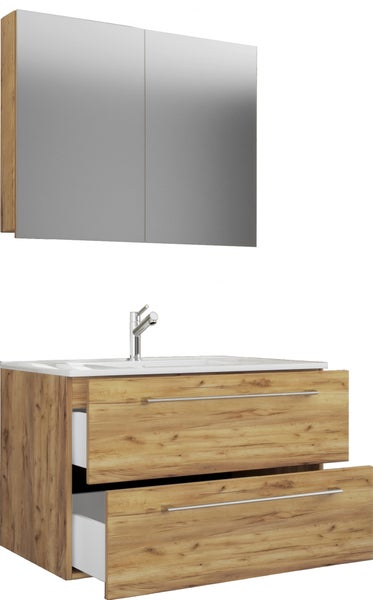 3-tlg. Waschplatz Waschtisch Badinos Schublade SC