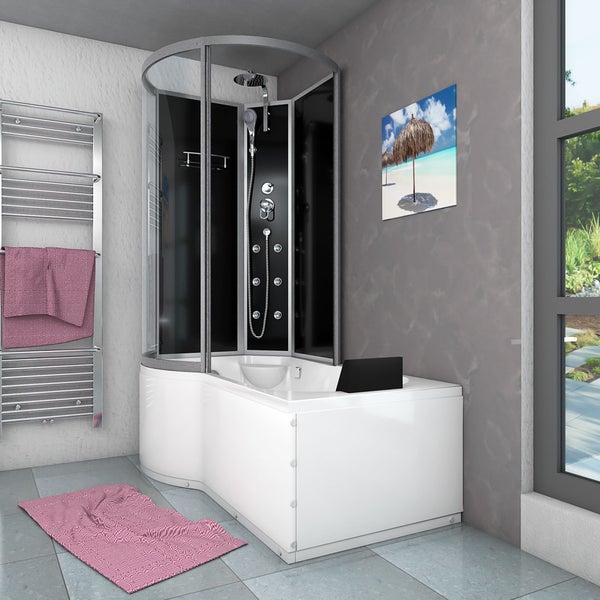 Wanne Dusche Kombination sw K50-R30 100x170