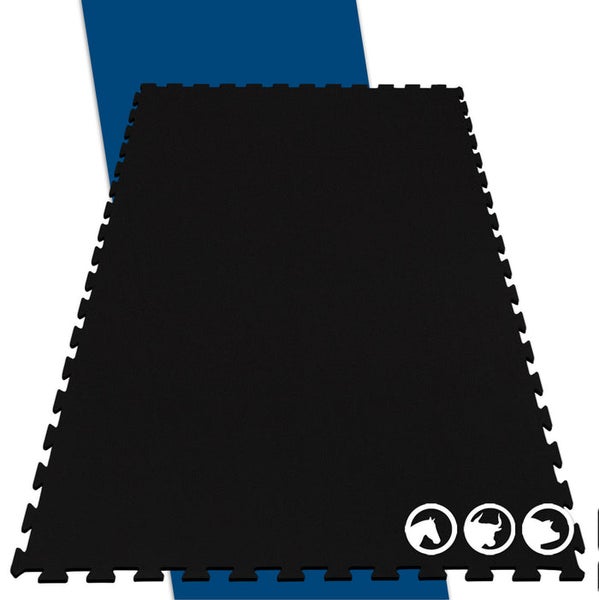 FLOORDIREKT Puzzle-Stallmatte aus Gummi Pontiac - Stallboden - Wasserbeständige Bodenmatte - 122 x 182 cm - Vierseitiges Interlocking