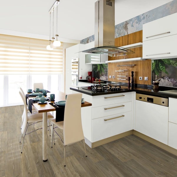 Vinylboden Meterware Holzoptik rustikal PVC Boden in Eichenoptik 500 cm breit (Meterware)