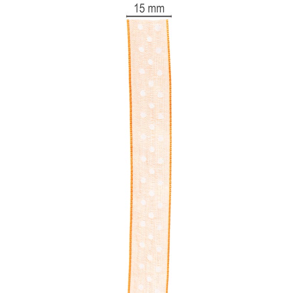 Dekoband, 15 Millimeter breit, mit Punktmuster