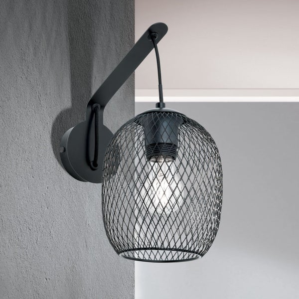 Wandleuchte Georgina 1xE27 Schwarz