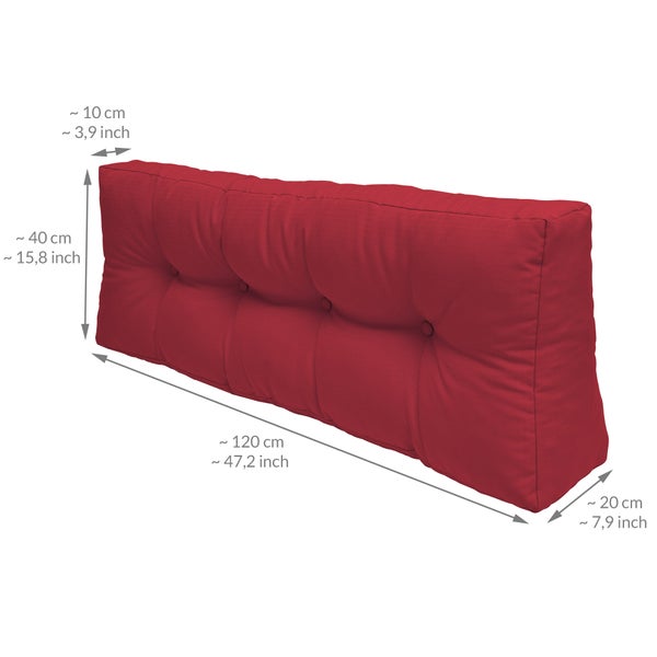Beautissu ECO Elements Palettenkissen Sitz + Rücken Rot (1tlg)
