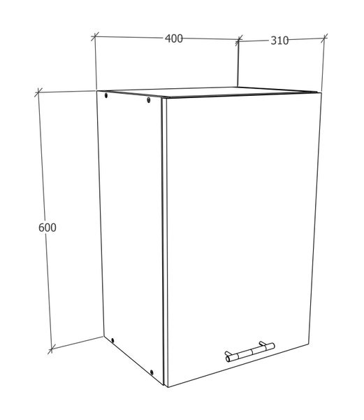 Küchenschrank B. 40 cm Hängeschrank Küche Esilo