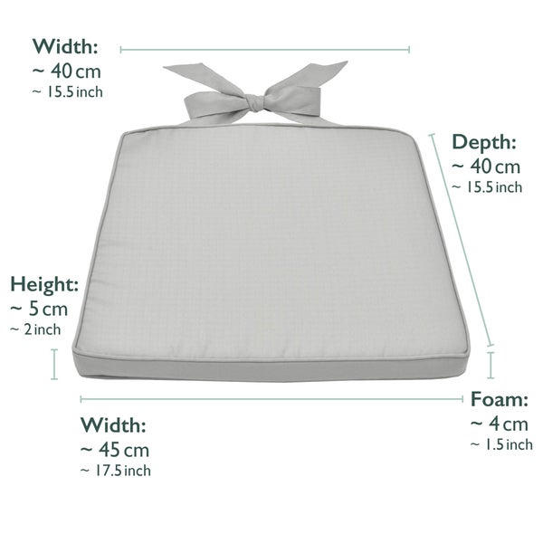Beautissu Pia Stuhlkissen 45x40x5cm Grau (4tlg)