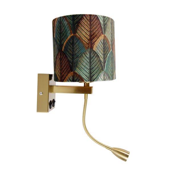 Wandleuchte mit Lampenschirm und flexiblem Lesearm