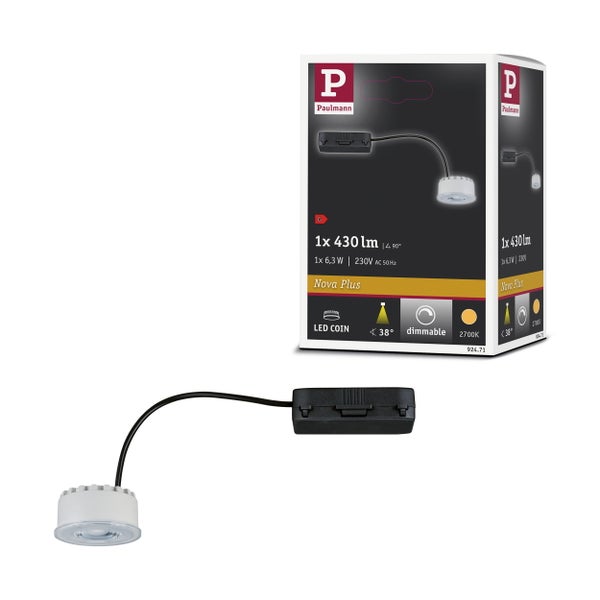 Paulmann Nova Plus LED Einbauleuchte mit Kabel und Netzteil in Verkaufsverpackung