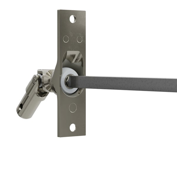Geiger Gelenklager 45°- G025 | Grundplatte 22 x 85 mm | Kurbelzapfen 12,9 mm | 8 mm Vierkant - Länge 300 mm