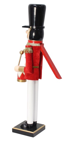 Dekorativer Nussknacker mit Trommel als Weihnachtsdekoration