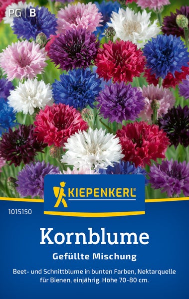 Saatgut Kiepenkerl Kornblume Gefüllte Mischung einjährig 70 bis 80 Zentimeter Höhe
