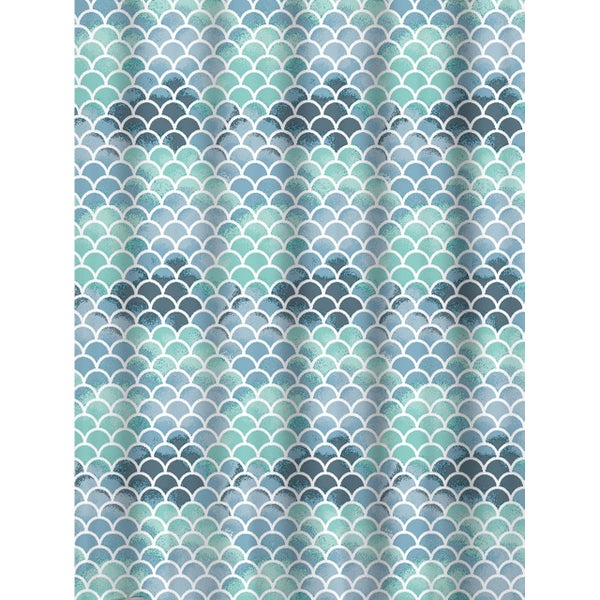 Duschvorhang mit Schuppenmuster