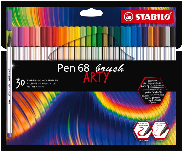 STABILO Filzstifte Pen 68 brush ARTY 30er Set