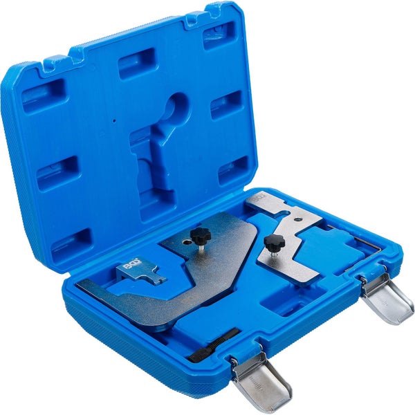 Steuerketten-Arretierwerkzeug im geöffneten, blauen Werkzeugkoffer