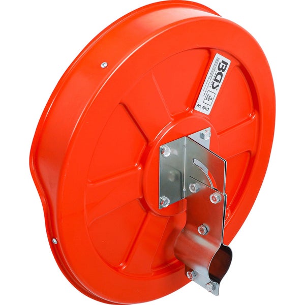 BGS Technic Verkehrsspiegel in Orange für den Außenbereich mit verstellbarer Metallhalterung, Durchmesser 450 Millimeter.