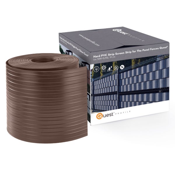 Quest Profile Hart PVC Sichtschutzstreifen auf Rolle für Doppelstabmattenzäune 19 Zentimeter breit 1200 Gramm pro Quadratmeter