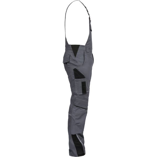 Leibwächter Latzhose Arbeitshose, grau schwarz Gr. 52 Herren